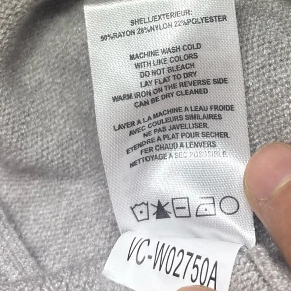 Vigoss Heather Gray Cardigan with Delicate Lace‎ Trim - Picture 8 of 8